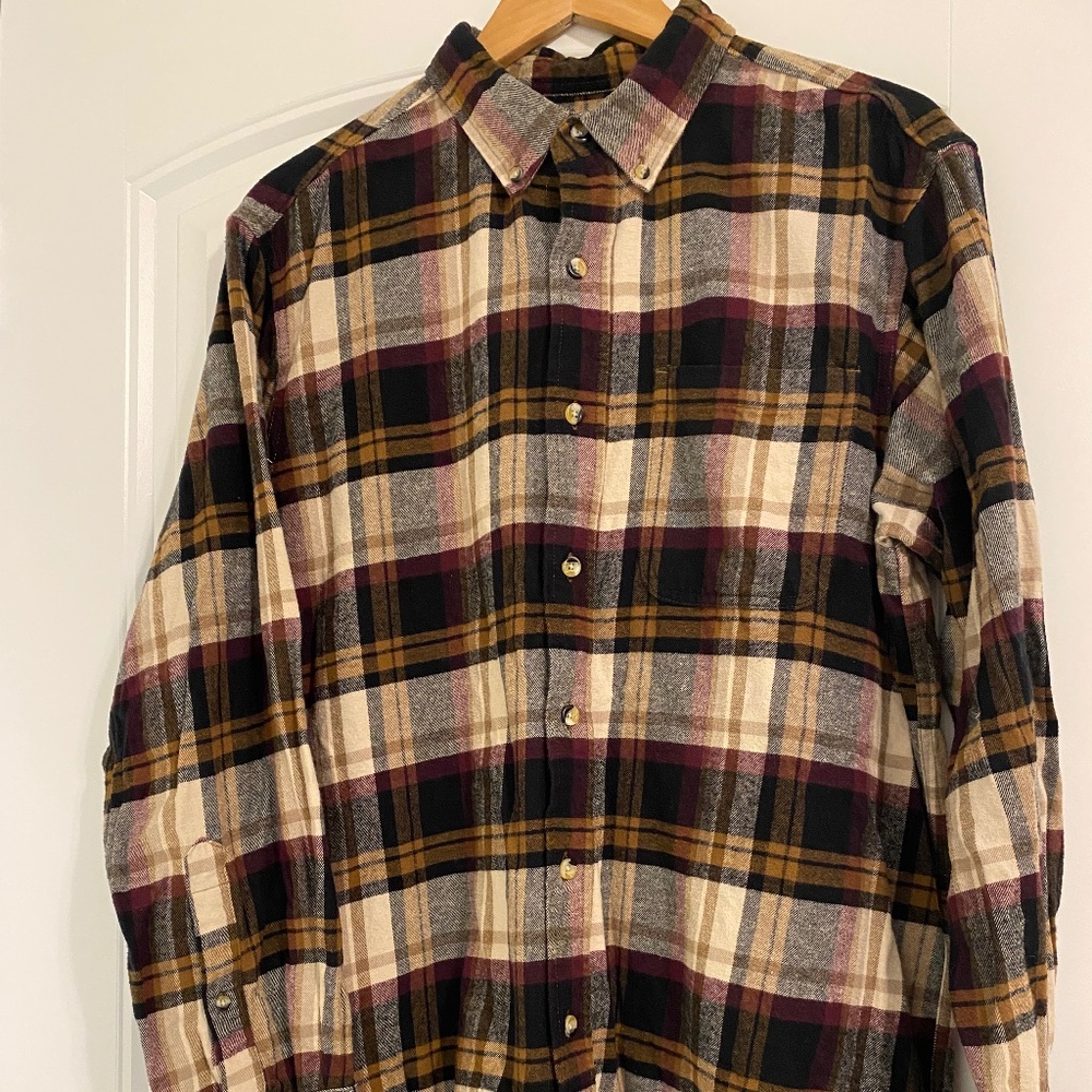 Hobbs Creek Plaid Flannel Shirt Shacket from Bass Pro Shop Men’s L large Cozy